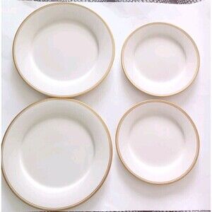 Noritake Japan Dinner Salad Plates Ivory China Viceroy 7222 Set Of 4 Vintage